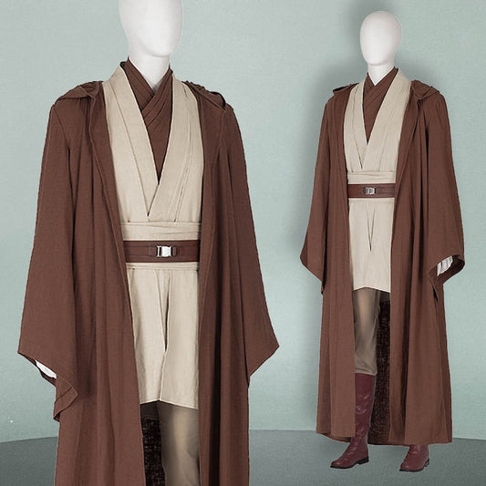 Star Wars Obi-Wan Kenobi Costume Cosplay Suit Jedi Master Halloween Party Suit