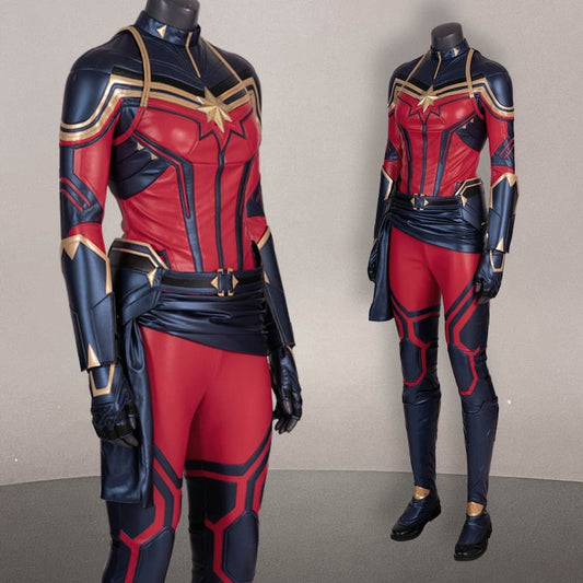 Captain Marvel Endgame Avengers 4 Uniform Costume Cosplay Carol Danvers Halloween Cosplay Party Suit