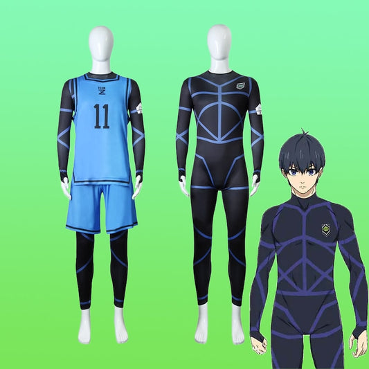 Isagi Yoichi Cos Costumes, Isagi Yoichi Full Set, Blue Lock Inspires Costumes, Soccer Uniform, Halloween Cos Costumes Props