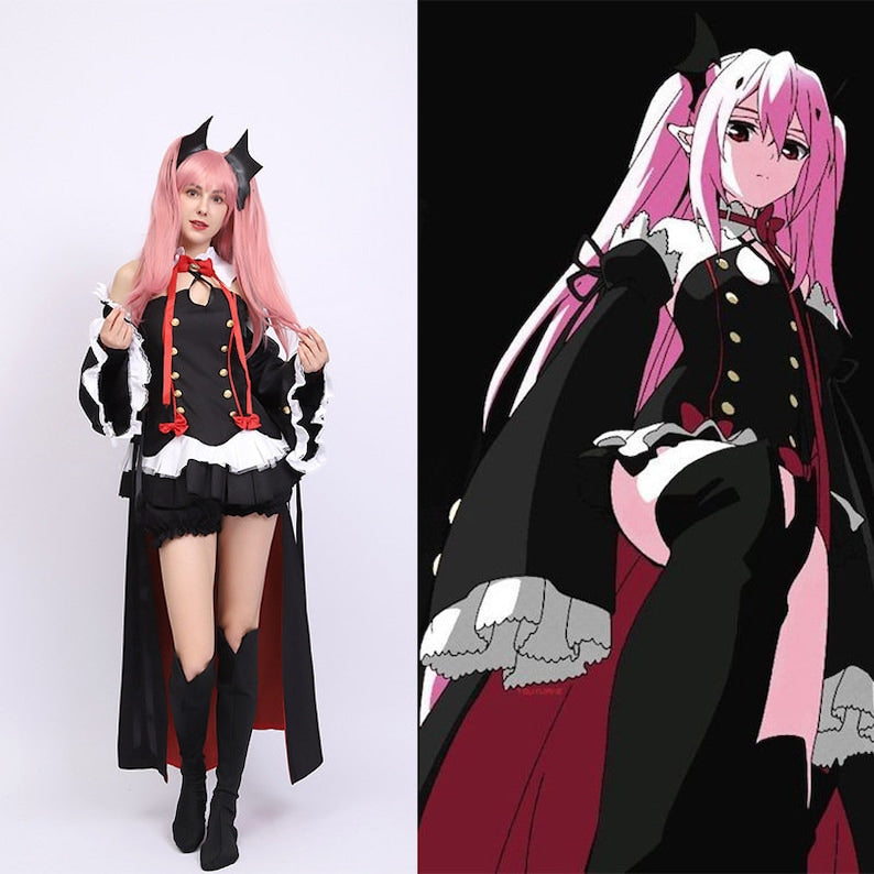 The Seraph of The End Anime, Krulu Fei Niang Micah Cosplay, Krulu Cosplay Costume, Halloween Vampire Cosplay