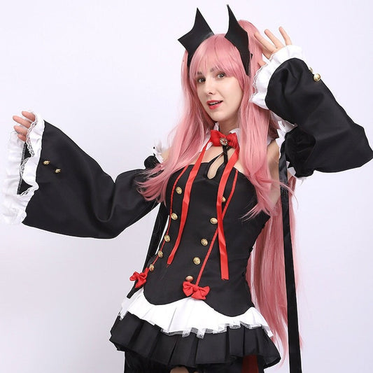 The Seraph of The End Anime, Krulu Fei Niang Micah Cosplay, Krulu Cosplay Costume, Halloween Vampire Cosplay