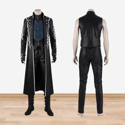 Vergil Cosplay Costume Men Outfit Devil May Cry 5 Game Halloween Costume