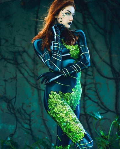 Costume Halloween Adults Kids Poison Ivy, Cosplay Costumes Female Woman Girls Pamela Lillian Isley, costume Bodysuit Zentai Suit