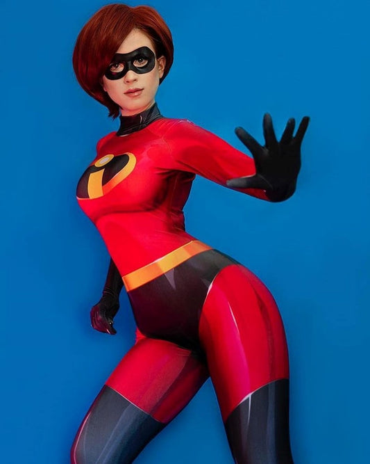 Costume Halloween Elastigirl ,Cosplay Costume The Incredibles 2 Superhero Zentai, costume Female Jumpsuits Adult Kids comfort