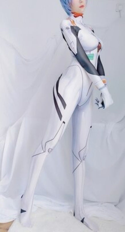 Cosplay Rei Ayanami ,Cosplay Costume White Jumpsuit, Halloween Party Cosplay Zentai Catsuit,costume Fancy