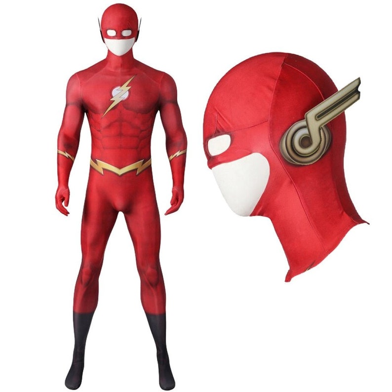 Barry Season 8 Jason Garrick Cosplay Costume, Superhero Jumpsuit with Mask Perfect for Halloween Carnival,Costume for Men