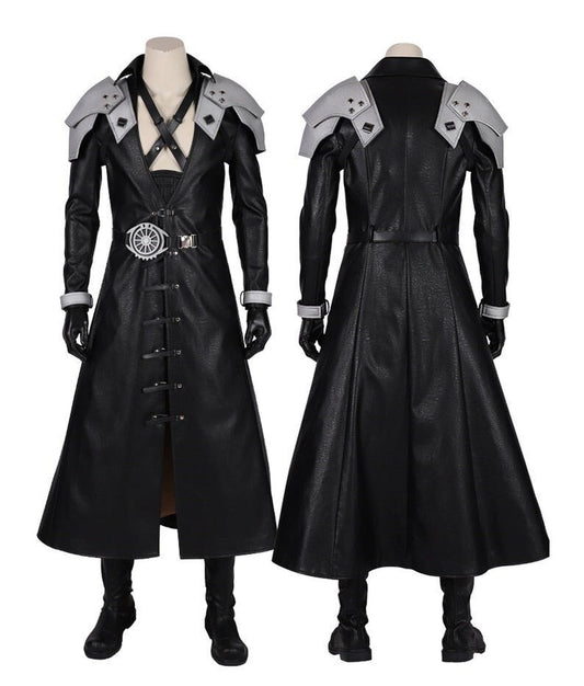 Final Fantasy VII Remake Sephiroth Costume Cosplay Wig and Shoes Halloween Costume for Men