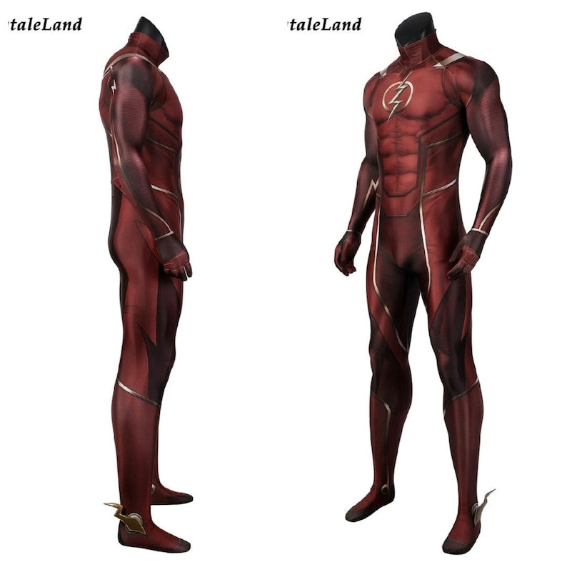 Barry Cosplay Costume for Halloween Carnival,Costume Roleplaying Bodysuit with Superhero,Costume Printing Jumpsuit