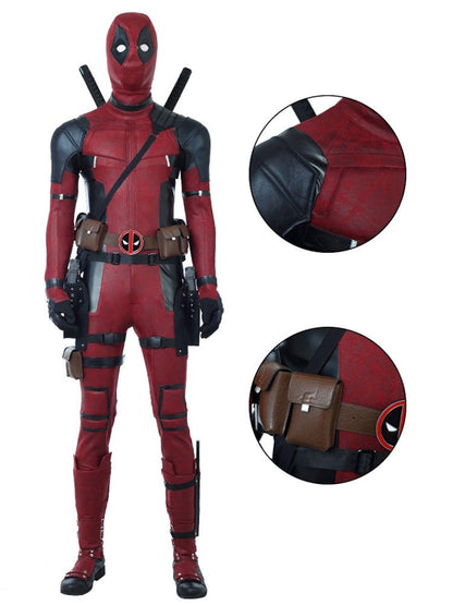 Deadpool 3 Cosplay Costume For Men Red Jumpsuit With Boots Full Set Deadpool Vs Wolverine Costume