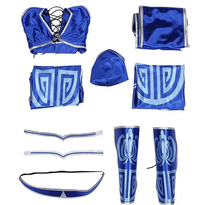 Kitana Cosplay Costume Mortal Cos Kombat Disguise Halloween Carnival Part Suit